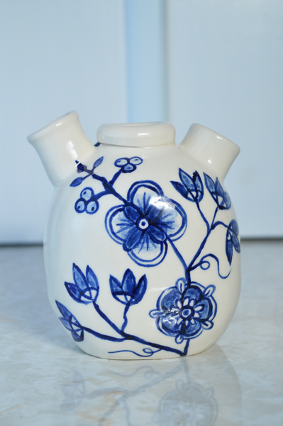 Faux Delft Vase #1