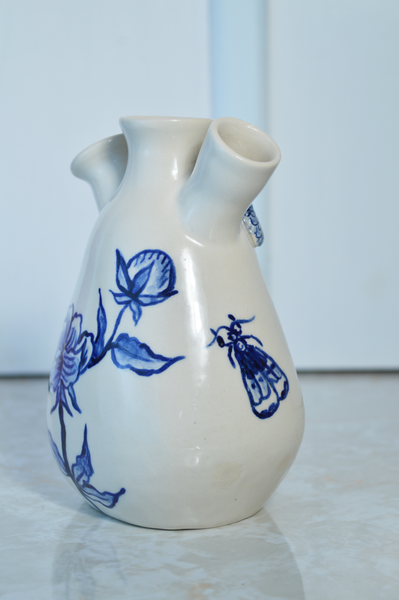 Faux Delft Vase #2
