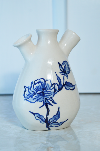 Faux Delft Vase #2