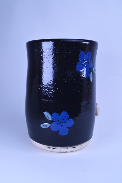 Large Blue Flower Mug