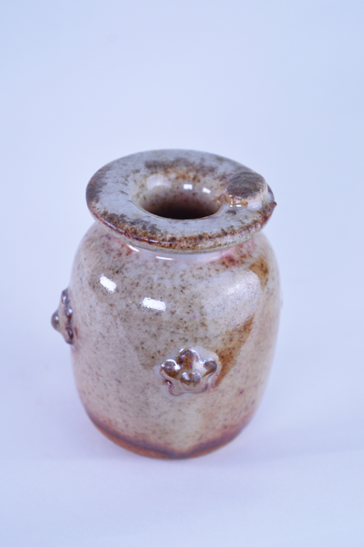 Small, Wide Rim, White Bud Vase (soda)